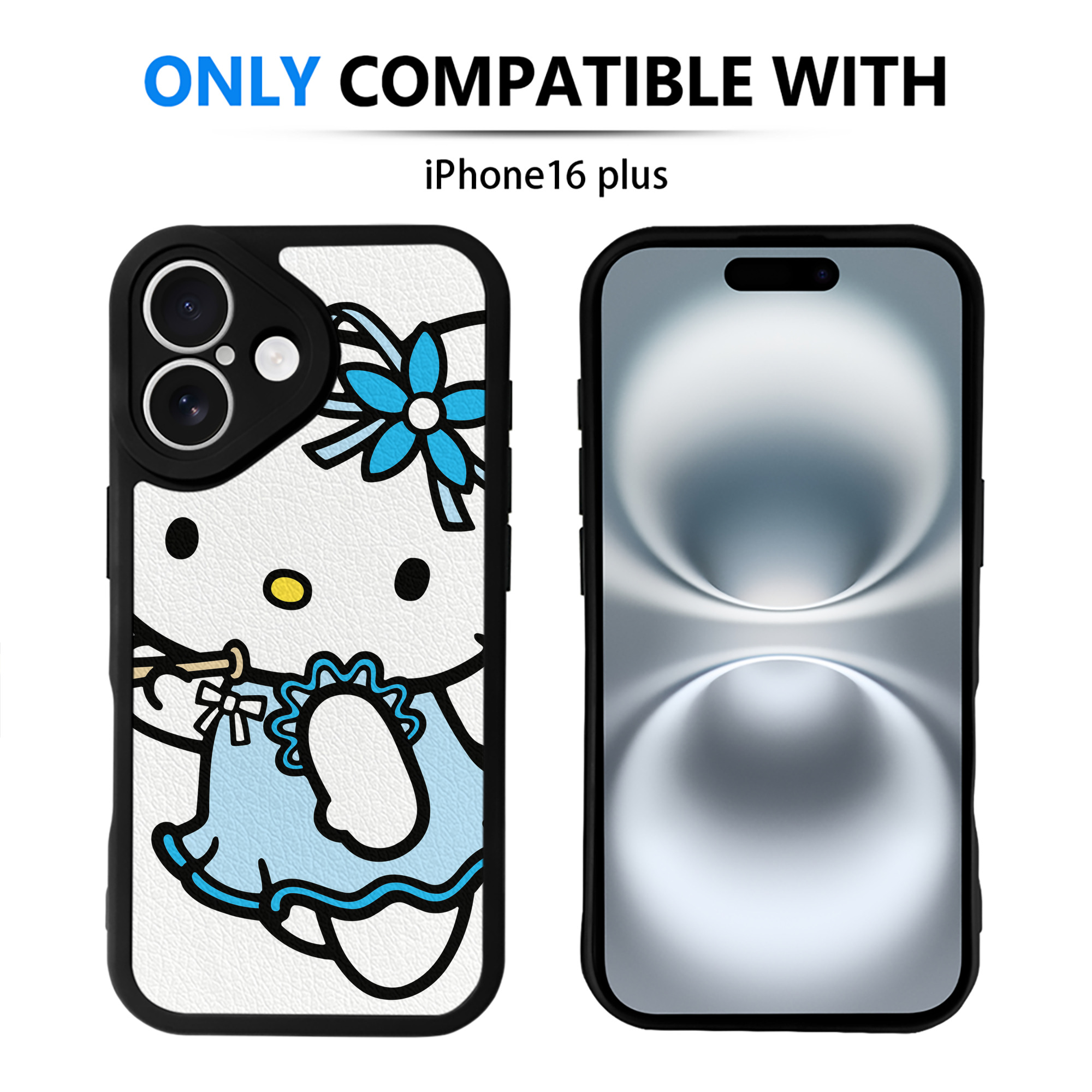 （画像用） Hello Kitty ハローキティ 【iPhone 16シリーズ対応】シリコンスマホケース（レザー調） 材質：シリコン
